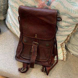Handmade leather backpack